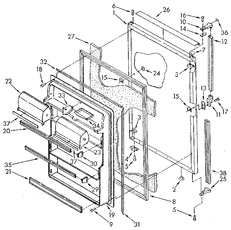 Refrigerator door
