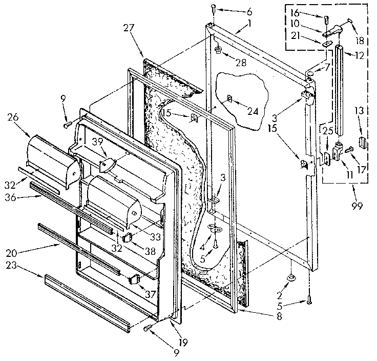 Refrigerator door