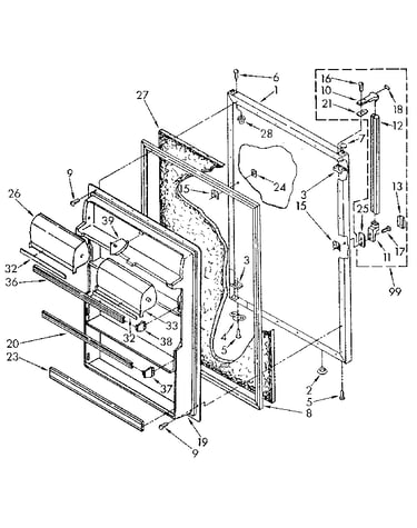 Refrigerator door