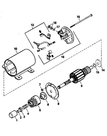 Starter motor no. 35763a
