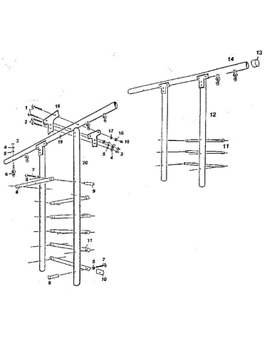 Leg and top bar assembly