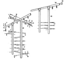 Sears 786720612 leg and top bar assembly diagram