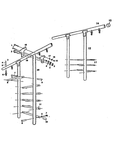 Leg and top bar assembly