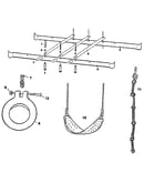Ladder rail and swing-play assembly