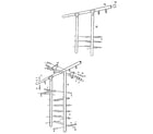 Sears 786720431 leg and top bar assembly diagram