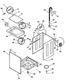 Washer-cabinet, top panel, base