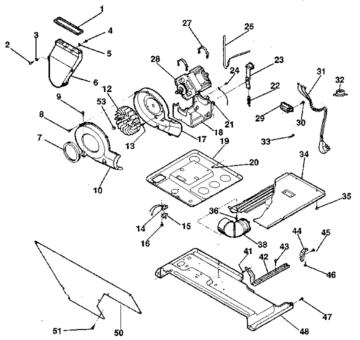 DRYER-MOTOR, BLOWER, BELT