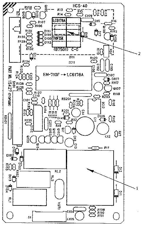 Power/control circuit board (15427)