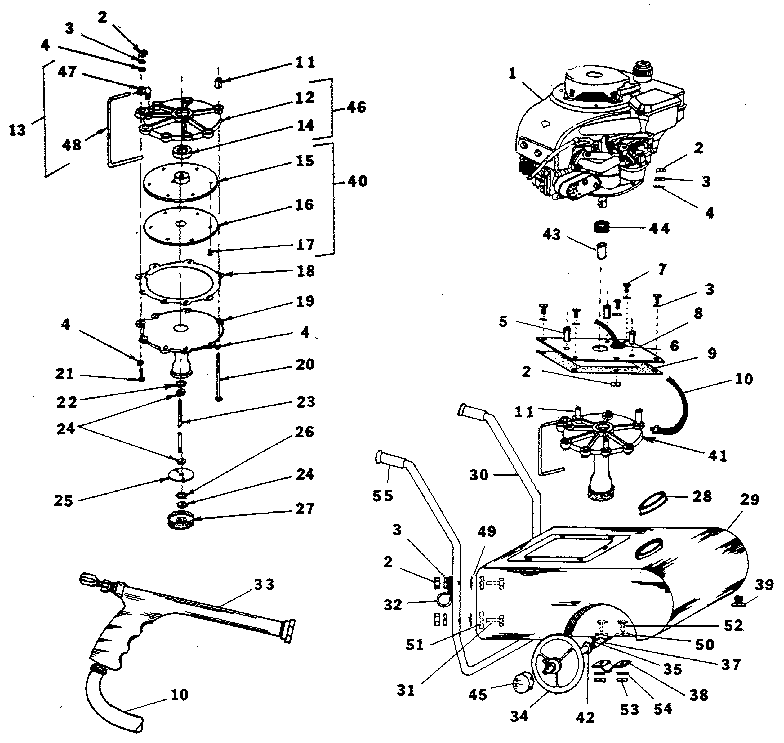 "EXPLODED VIEW" SPRAYER PARTS