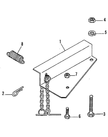 Anchor bracket and chain assembly
