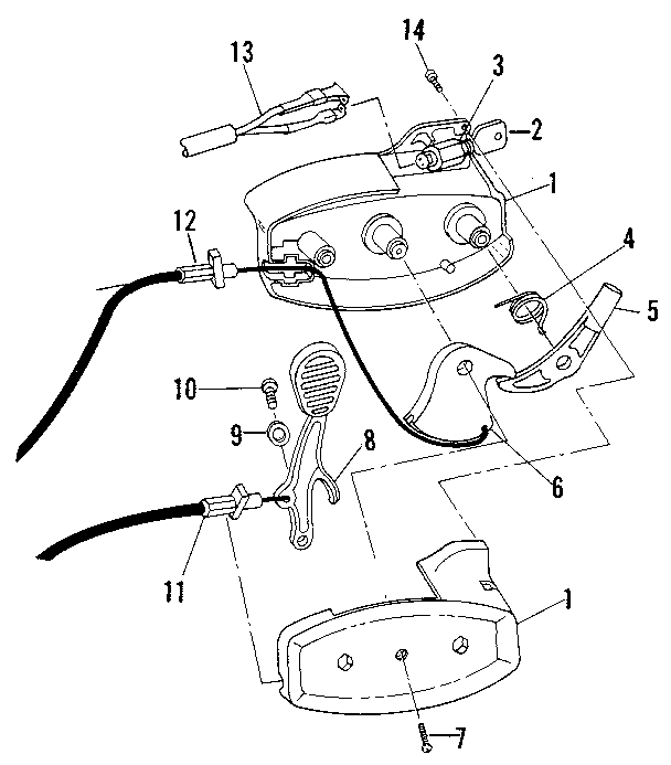 Drive/speed control cable w/key switch