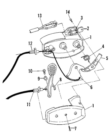 Drive/speed control cable w/key switch