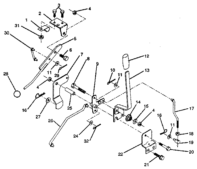 Mower lift lever