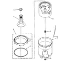 Kenmore 1109206110 agitator, basket and tub diagram