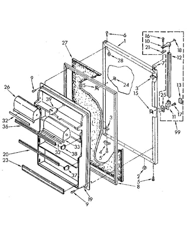 Refrigerator door