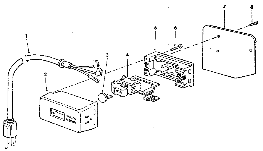 Figure 4 - on/off power outlet 60382 & mounting bracket