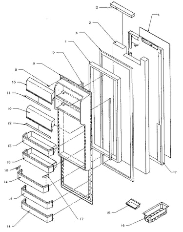 Refrigerator door
