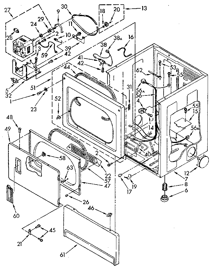 LOWER CABINET AND FRONT PANEL