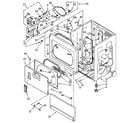 Kenmore 11086402810 lower cabinet and front panel diagram