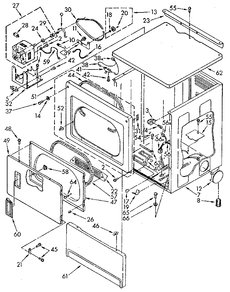 UPPER CABINET AND FRONT PANEL