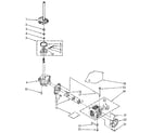 Kenmore 11092071800 brake, clutch, gearcase, motor and pump diagram