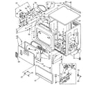 Kenmore 11087402810 upper cabinet and front panel diagram