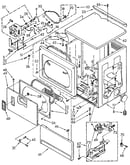 Upper cabinet and front panel