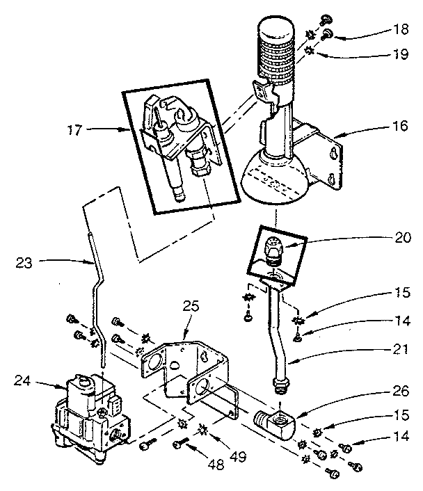 Gas burners and manifold