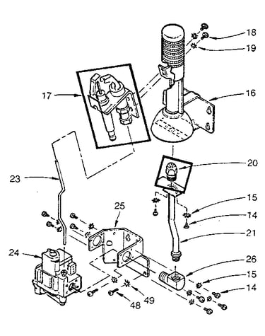 Gas burners and manifold