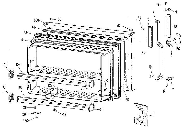 Freezer door