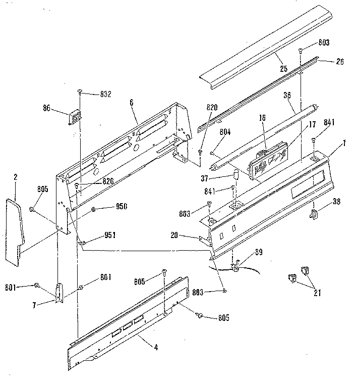 Backguard section