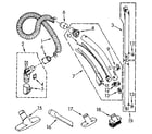Kenmore 1162140090 hose and attachment diagram