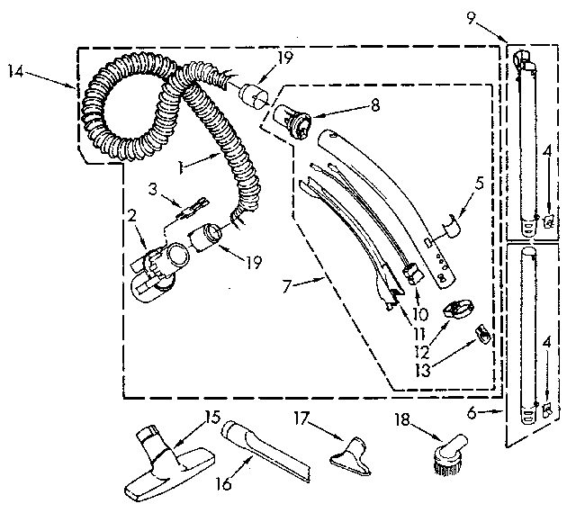 Hose and attachment