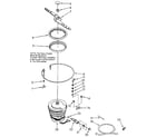 Kenmore 6651570992 heater, pump and lower sprayarm diagram