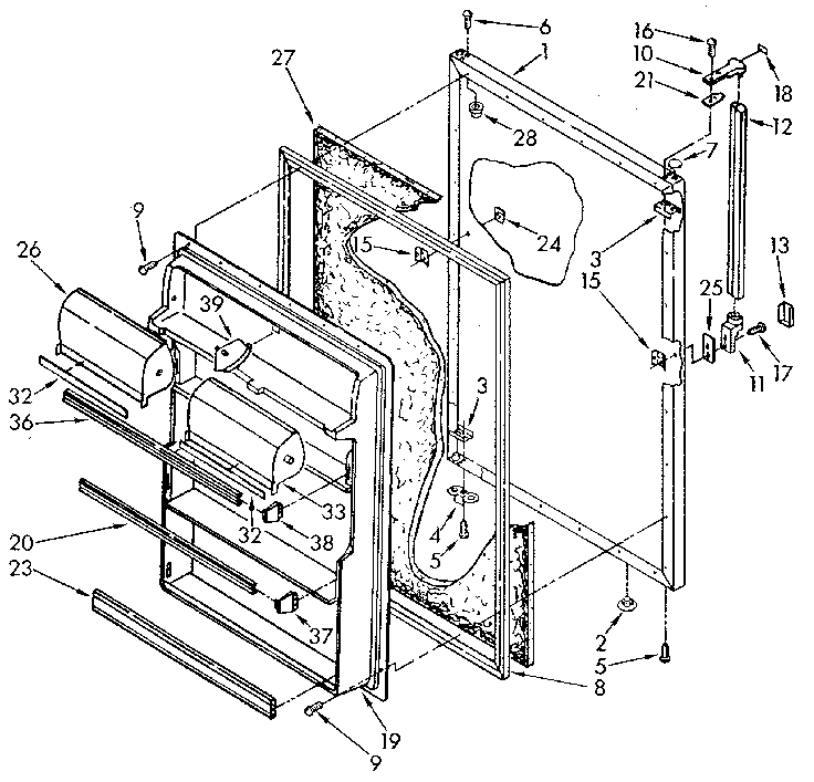 Refrigerator door