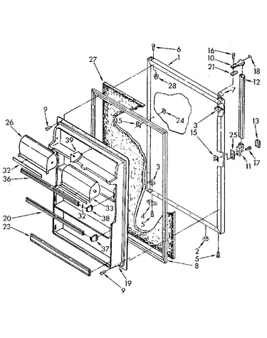 Refrigerator door