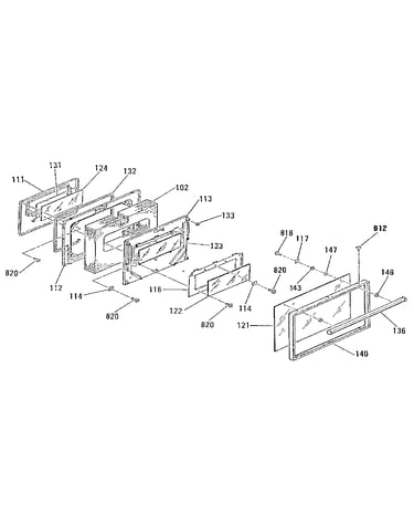 Oven door section