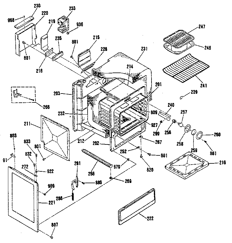 Oven body section