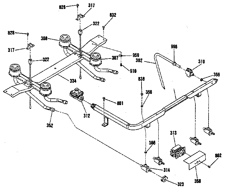 TOP BURNER SECTION