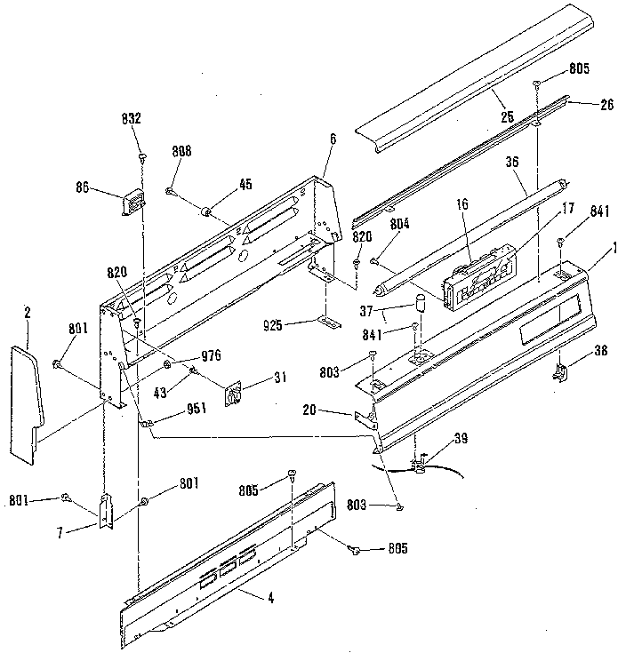 Backguard section