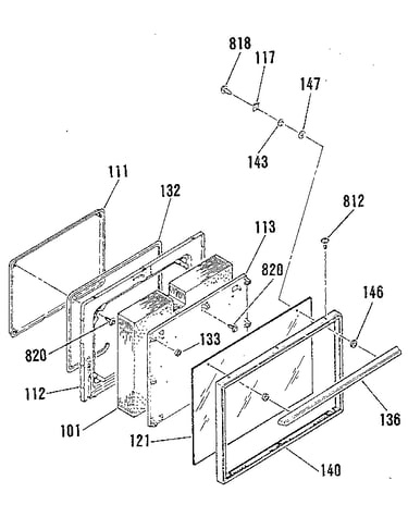 Oven door section