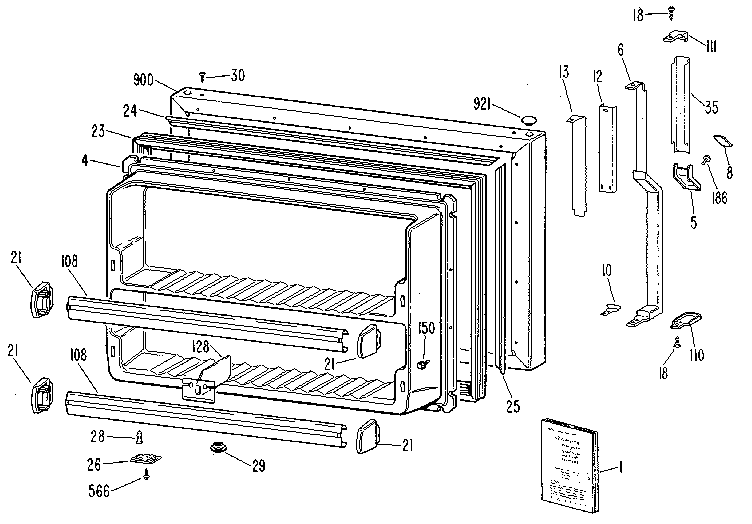 Freezer door