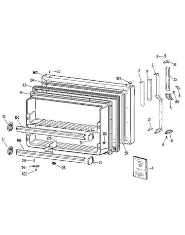 Freezer door