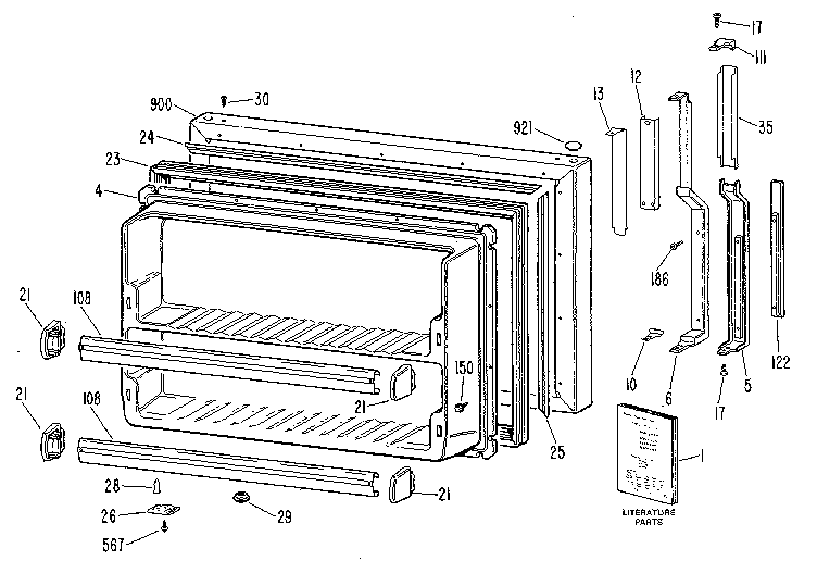 Freezer door