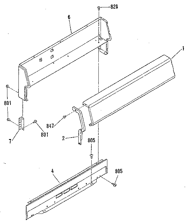 Backguard section
