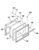 Oven door section