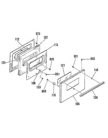 Oven door section