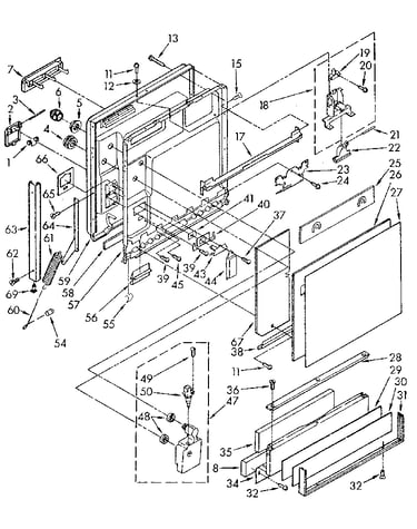 Door and toe panel