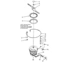 Kenmore 6651770592 heater, pump and lower sprayarm diagram