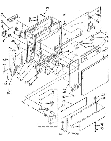Door and toe panel